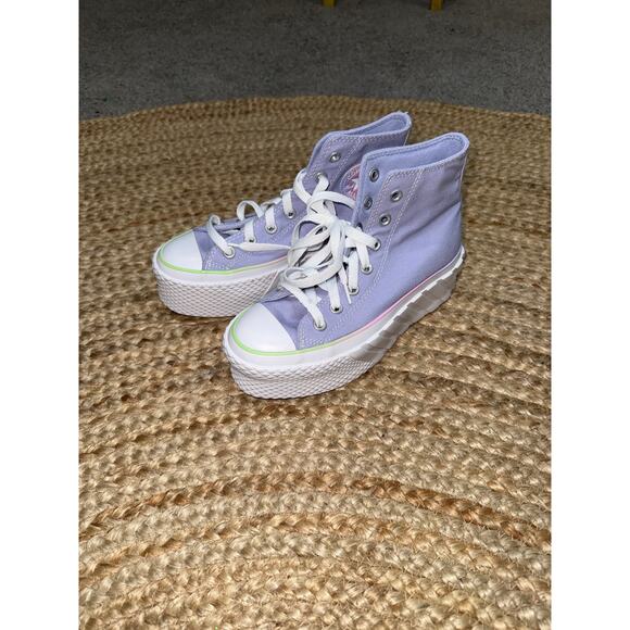 Converse CTAS Hi Pastel Gradient 2X Lift Platform Women's Sneakers Size 5.5 - Picture 2 of 6